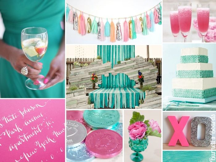 Boda color aqua y rosa