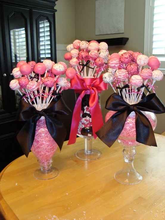 cake pop rosas y chocolate