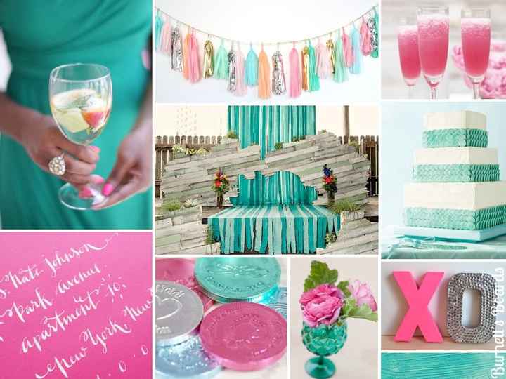 Boda color aqua y rosa