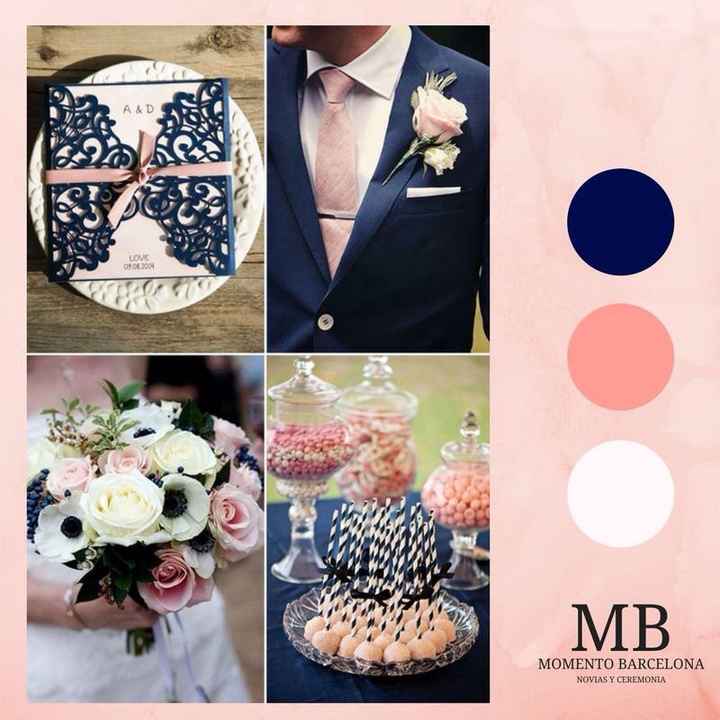 Combinación de colores rosa pastel y azul - 1