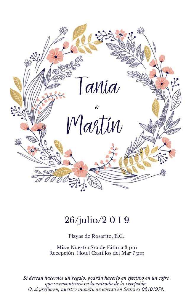 Invitaciones boda Civil🌺😍 - 1