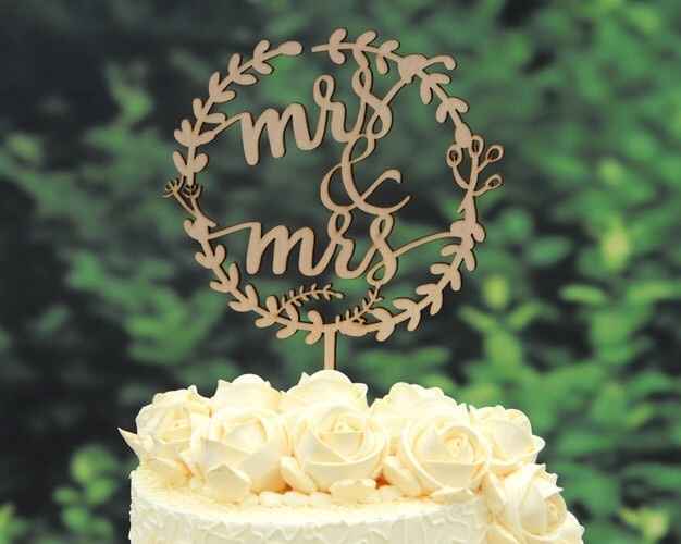 Rustic cake topper