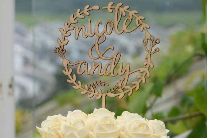 Rustic cake topper