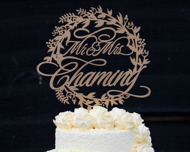 Rustic cake topper