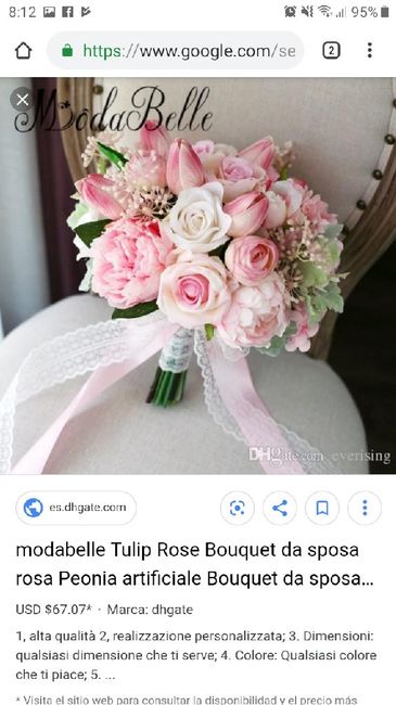 Ramo de novia artificiales 2