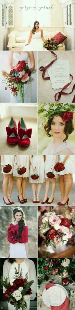 Cual será la mejor combinación para el color vino en el arreglo de la boda - 4