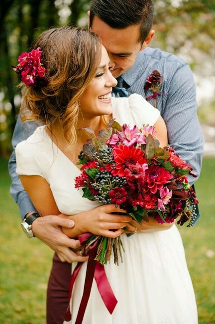 Ramo de novia marsala - 15