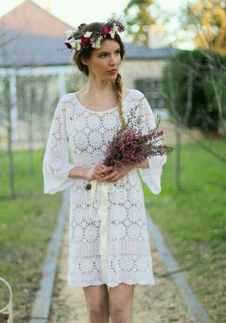 Vestido de novia tejido. - 3