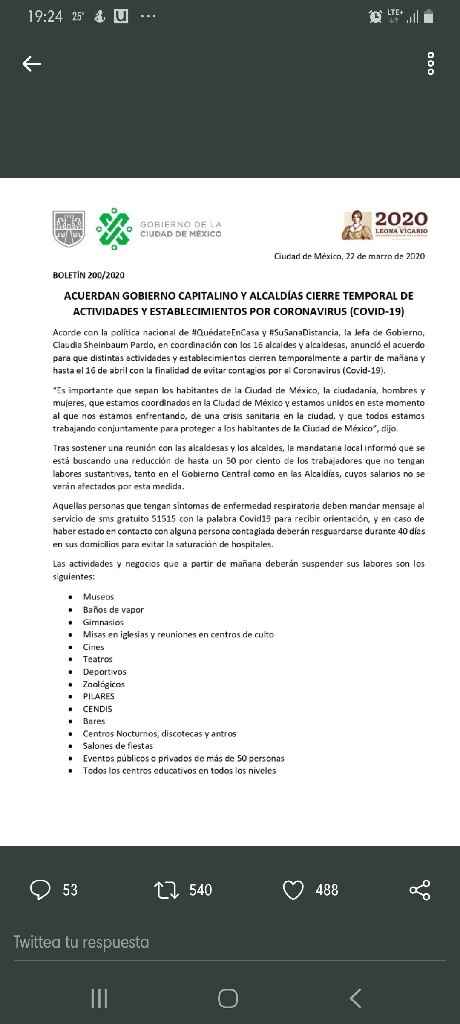 Preocupación por el coronavirus. - 1