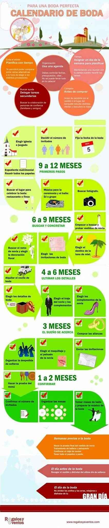 Calendario de boda 