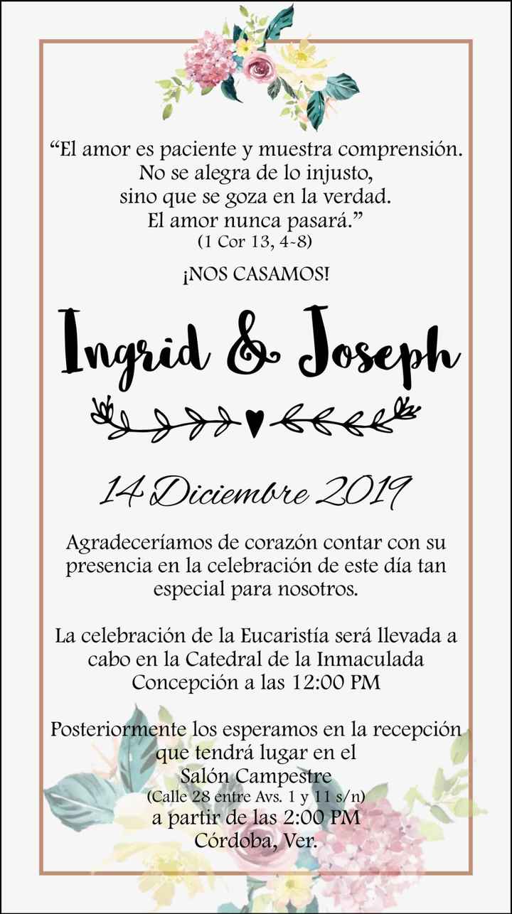 Diseño invitación