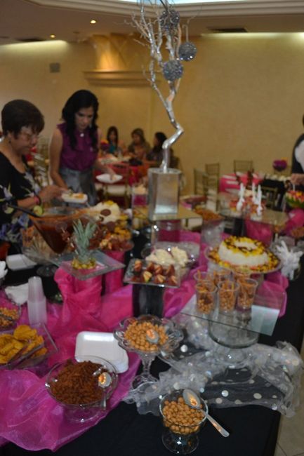 mesa de bocadillos
