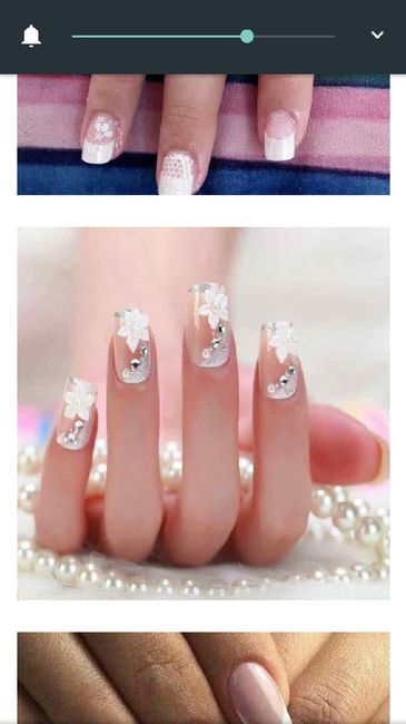 Uñas cortas y medianas para novias 34