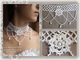 Collares,gargantillas, y choker de tejido (crochet) 3