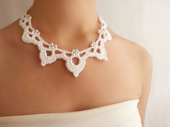 Collares,gargantillas, y choker de tejido (crochet) 5