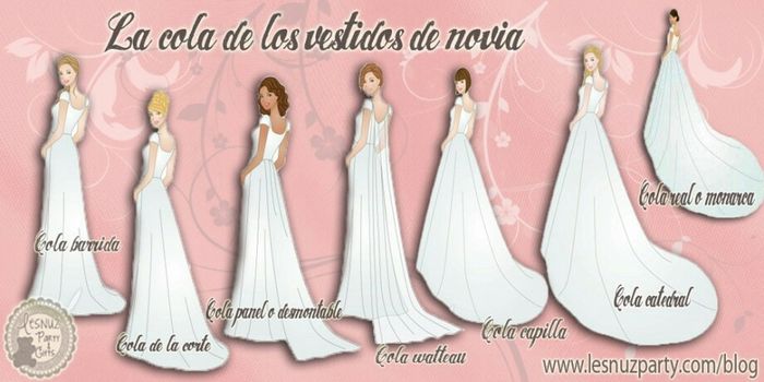 Vestido de novia con cola corta  y mi algo prestado - 3