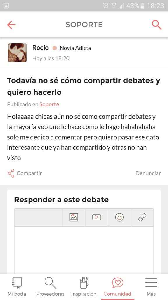  Todavía no sé cómo compartir debates y quiero hacerlo - 1