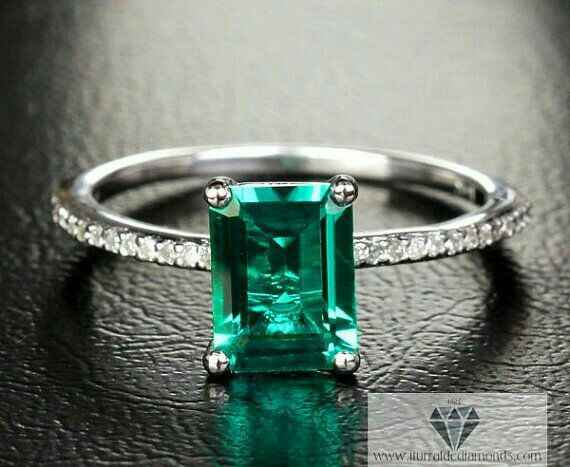  Anillos de compromiso con esmeraldas 💚 - 12