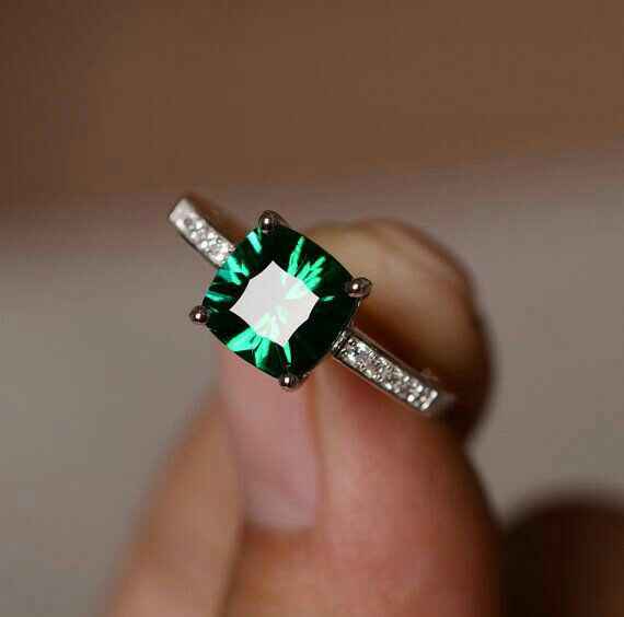  Anillos de compromiso con esmeraldas 💚 - 16