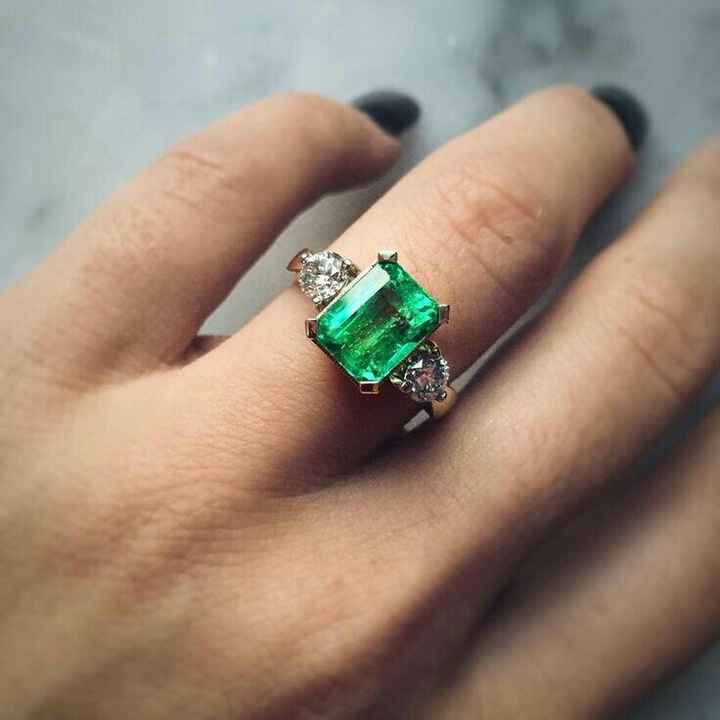  Anillos de compromiso con esmeraldas 💚 - 18