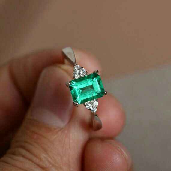  Anillos de compromiso con esmeraldas 💚 - 21