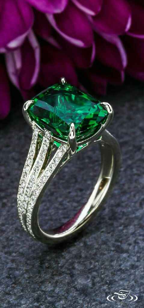  Anillos de compromiso con esmeraldas 💚 - 22