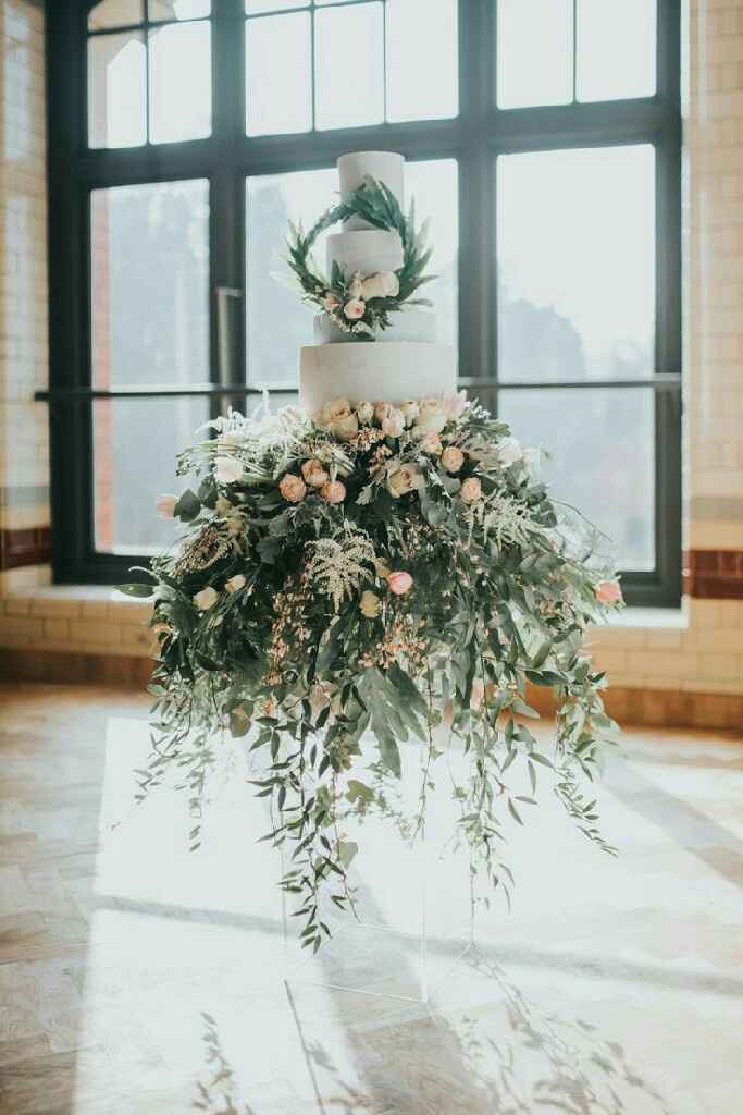  Pastel de bodas greenery 💚 - 16