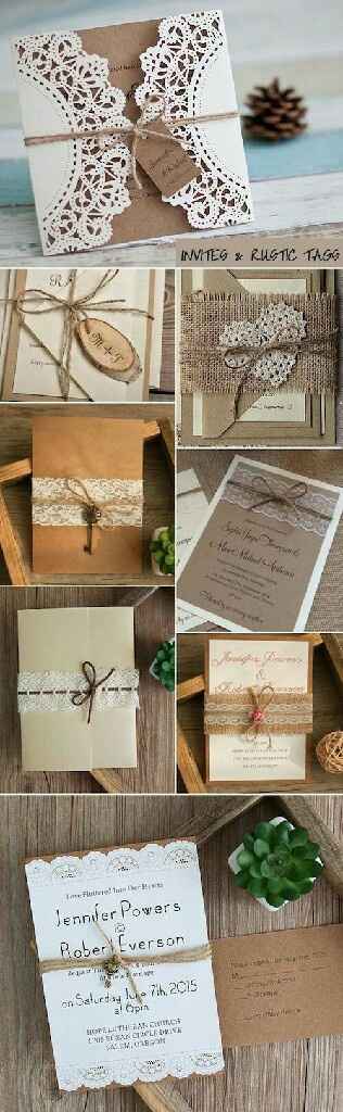  Tendencias: Invitaciones boda rústica 🍂 - 1