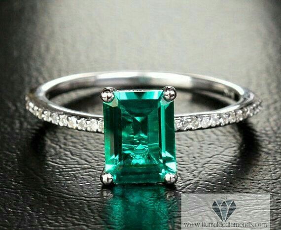  Anillos de compromiso con esmeraldas 💚 - 12