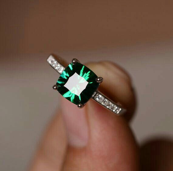  Anillos de compromiso con esmeraldas 💚 - 16