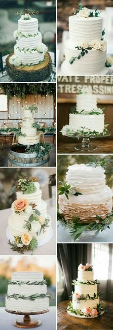  Pastel de bodas greenery 💚 - 1