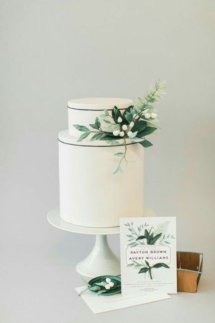  Pastel de bodas greenery 💚 - 15