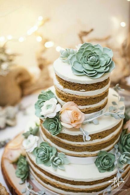  Pastel de bodas greenery 💚 - 20
