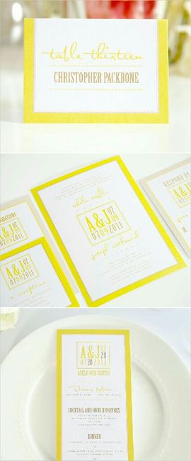  Inspiración: invitaciones amarillas 💛 - 4