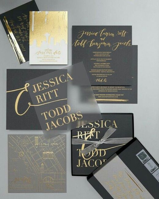  Inspiración: invitaciones negras 🎩 - 14