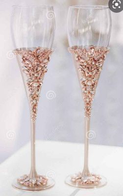 Copas para brindis en tonos rosas 4