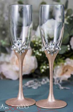 Copas para brindis en tonos rosas 6