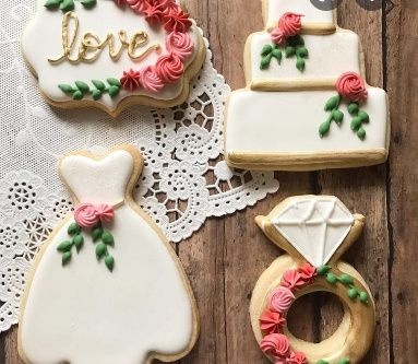 Galletas para recuerdo de boda en rosa! 3