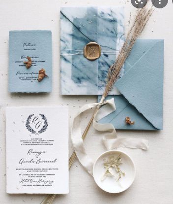 Invitaciones tonos azules 4