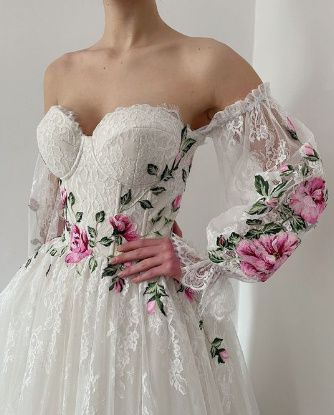 Vestidos de novia floreados 1
