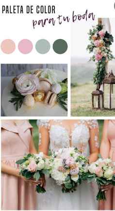 Paletas de colores para boda con tonos rosas - 5