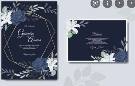 Invitaciones tonos azules - 2