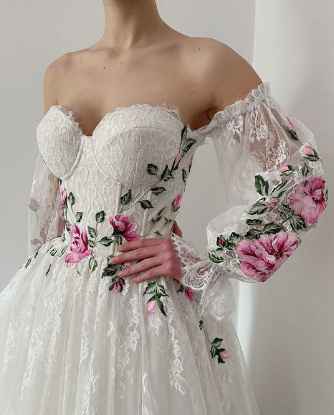 Vestidos de novia floreados - 1
