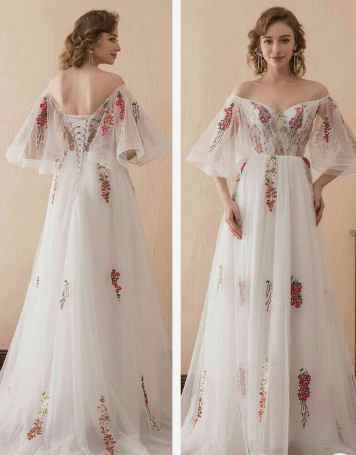 Vestidos de novia floreados - 2