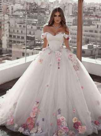 Vestidos de novia on sale floreados
