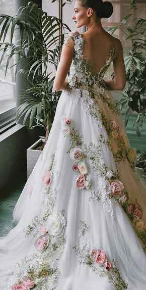 Vestidos de novia floreados - 6