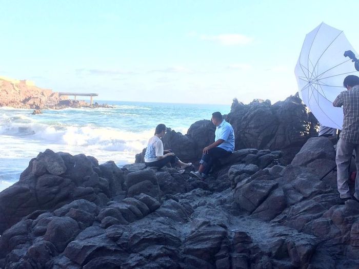 Durante la sesión de fotos! 