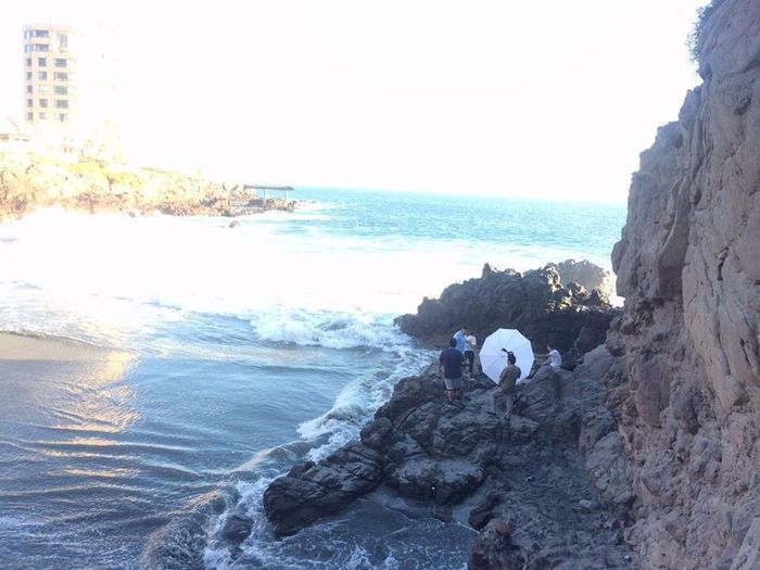 Durante la sesión de fotos! 