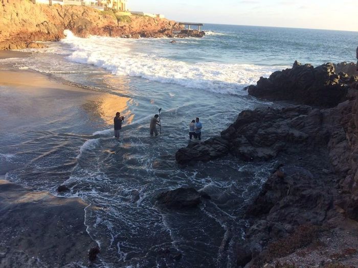 Durante la sesión de fotos! 