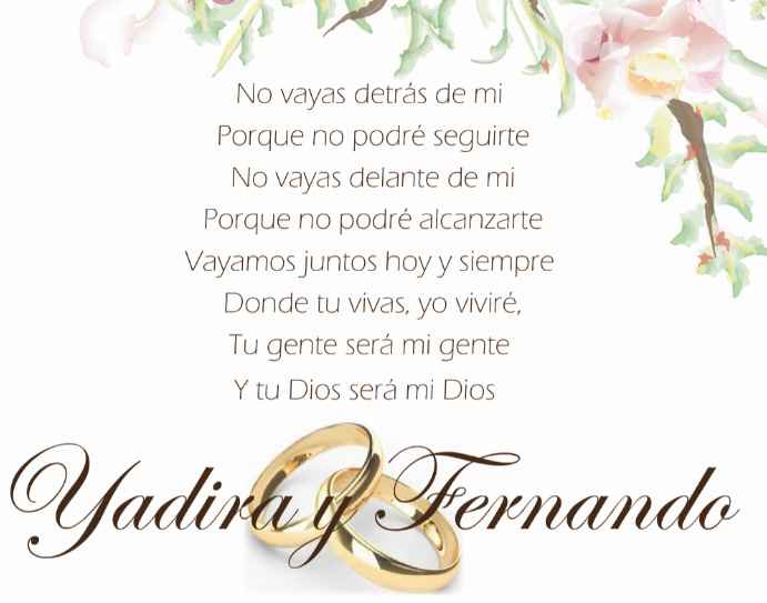 Parte de nuestra invitación y nuestra frase favorita 